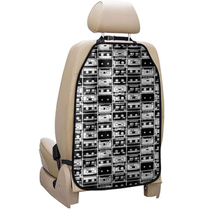 Black And White Cassette Tape Print Car Seat Organizers