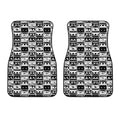 Black And White Cassette Tape Print Front Car Floor Mats