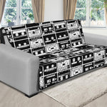 Black And White Cassette Tape Print Futon Protector