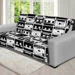 Black And White Cassette Tape Print Futon Protector