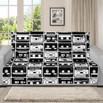 Black And White Cassette Tape Print Futon Protector