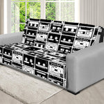 Black And White Cassette Tape Print Futon Protector