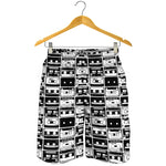 Black And White Cassette Tape Print Men's Shorts