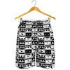 Black And White Cassette Tape Print Men's Shorts