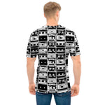 Black And White Cassette Tape Print Men's T-Shirt