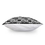 Black And White Cassette Tape Print Pillow Cover