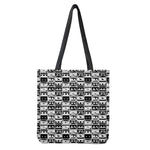 Black And White Cassette Tape Print Tote Bag