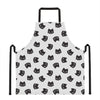 Black And White Cat Pattern Print Apron