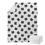 Black And White Cat Pattern Print Blanket