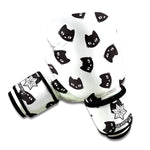 Black And White Cat Pattern Print Boxing Gloves