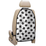 Black And White Cat Pattern Print Car Seat Organizers