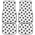 Black And White Cat Pattern Print Front and Back Car Floor Mats