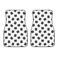 Black And White Cat Pattern Print Front Car Floor Mats