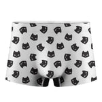 Black And White Cat Pattern Print Men's Boxer Briefs