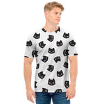 Black And White Cat Pattern Print Men's T-Shirt