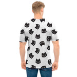 Black And White Cat Pattern Print Men's T-Shirt
