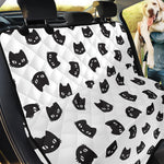 Black And White Cat Pattern Print Pet Car Back Seat Cover