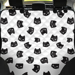 Black And White Cat Pattern Print Pet Car Back Seat Cover