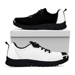 Black And White Cat Yin Yang Print Black Sneakers