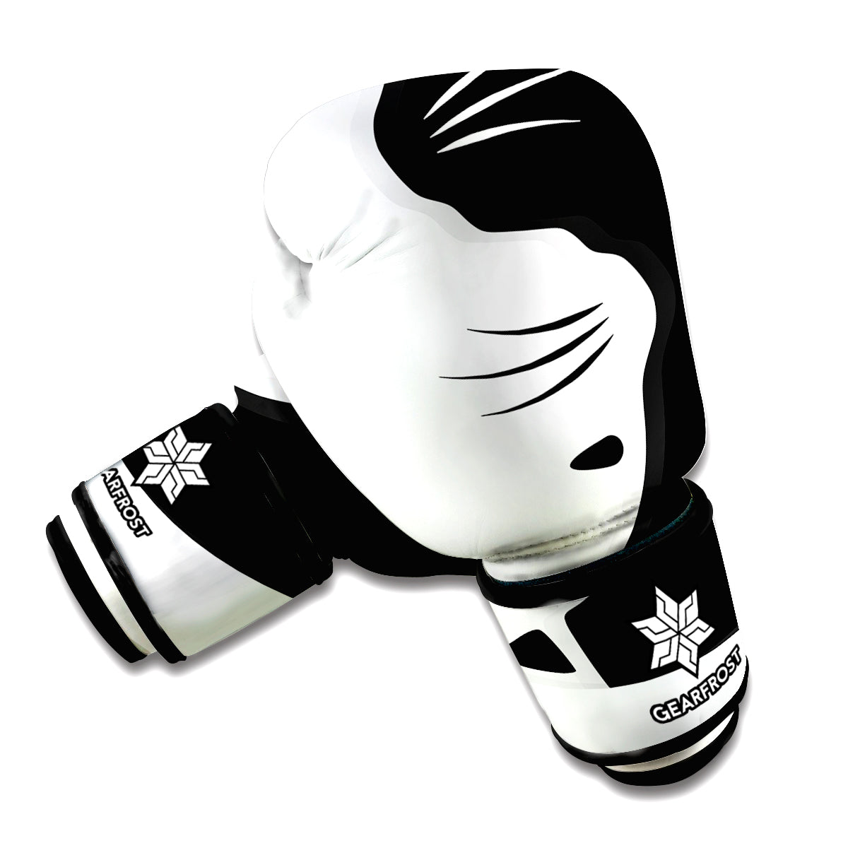 Black And White Cat Yin Yang Print Boxing Gloves