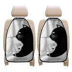 Black And White Cat Yin Yang Print Car Seat Organizers