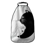 Black And White Cat Yin Yang Print Car Seat Organizers