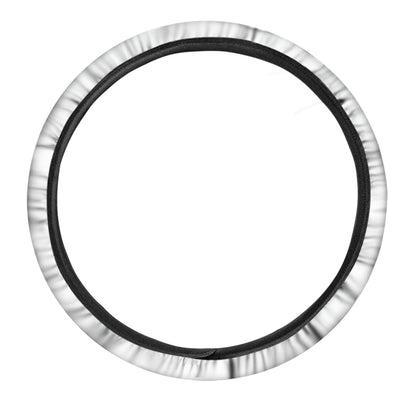Black And White Cat Yin Yang Print Car Steering Wheel Cover