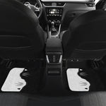 Black And White Cat Yin Yang Print Front and Back Car Floor Mats
