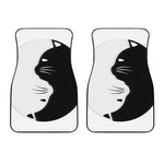 Black And White Cat Yin Yang Print Front Car Floor Mats