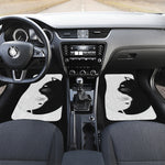 Black And White Cat Yin Yang Print Front Car Floor Mats