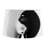 Black And White Cat Yin Yang Print Men's Boxer Briefs