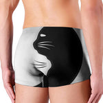 Black And White Cat Yin Yang Print Men's Boxer Briefs