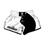 Black And White Cat Yin Yang Print Muay Thai Boxing Shorts