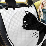 Black And White Cat Yin Yang Print Pet Car Back Seat Cover
