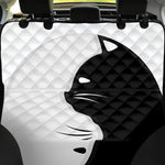 Black And White Cat Yin Yang Print Pet Car Back Seat Cover