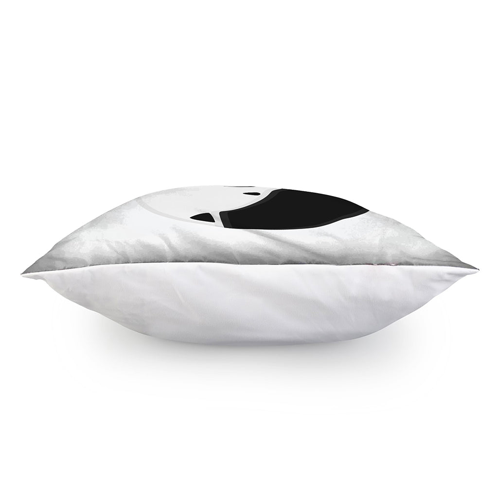 Black And White Cat Yin Yang Print Pillow Cover