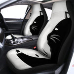 Black And White Cat Yin Yang Print Universal Fit Car Seat Covers