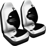 Black And White Cat Yin Yang Print Universal Fit Car Seat Covers
