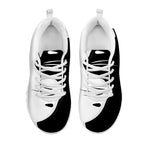 Black And White Cat Yin Yang Print White Sneakers