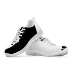 Black And White Cat Yin Yang Print White Sneakers