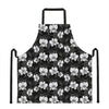 Black And White Cattleya Pattern Print Apron