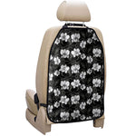 Black And White Cattleya Pattern Print Car Seat Organizers