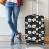 Black And White Cattleya Pattern Print Luggage Cover
