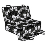 Black And White Cattleya Pattern Print Pet Car Back Seat Cover