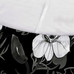 Black And White Cattleya Pattern Print Sofa Cover