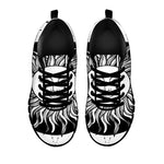 Black And White Celestial Sun Print Black Sneakers