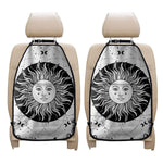Black And White Celestial Sun Print Car Seat Organizers