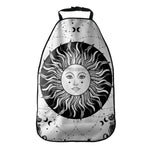 Black And White Celestial Sun Print Car Seat Organizers