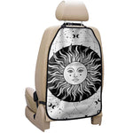 Black And White Celestial Sun Print Car Seat Organizers