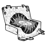 Black And White Celestial Sun Print Pet Car Back Seat Cover